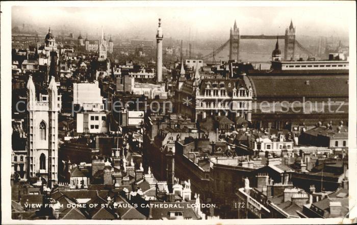 London View from Dome of St Paul's Cathedral Tower Bridge Excel Series