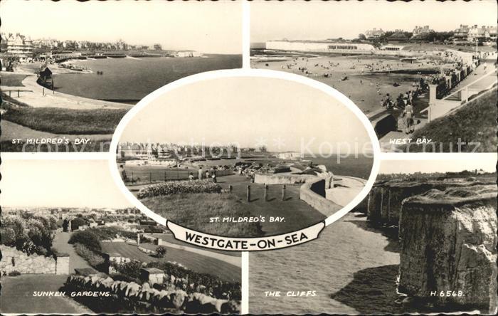 Westgate-on-Sea St Hildred s Bay West Bay Sunken Gardens Cliffs Valentine's Post