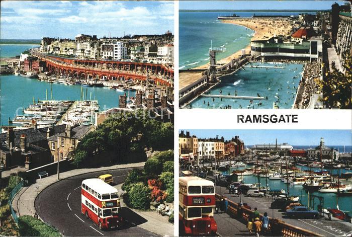 Ramsgate Harbour Swimming Pool Beach Doppeldeckerbus