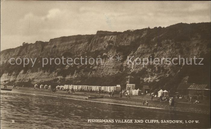 Sandown Isle of Wight Fishermans Village and Cliffs