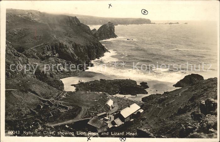 Kynance Cove Panorama showing Lion Rock and Lizard Head Coast