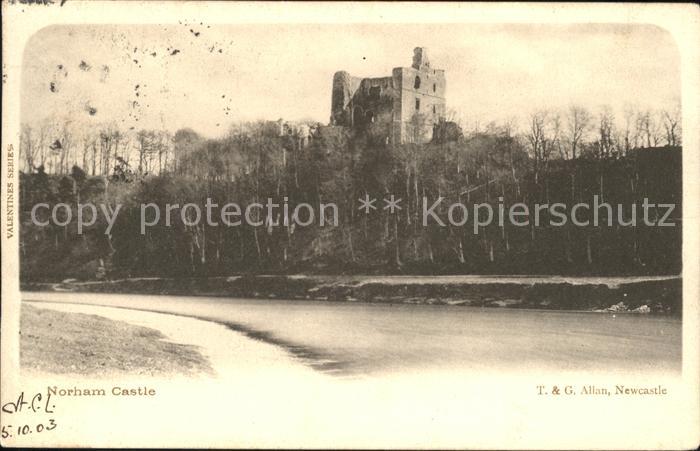 Northumberland North Tyneside Norham Castle Ruins Valentines Series
