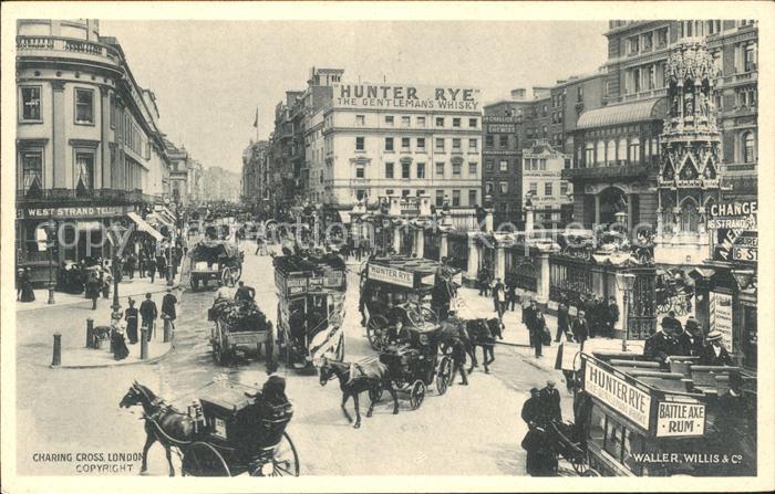 London Charing Cross Traffic Pferdekutschen