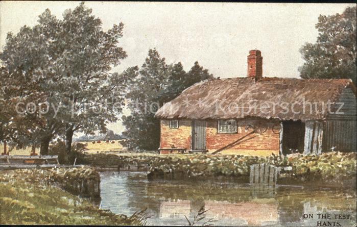 Hants On the River Test Linden Series No 112 Kuenstlerkarte