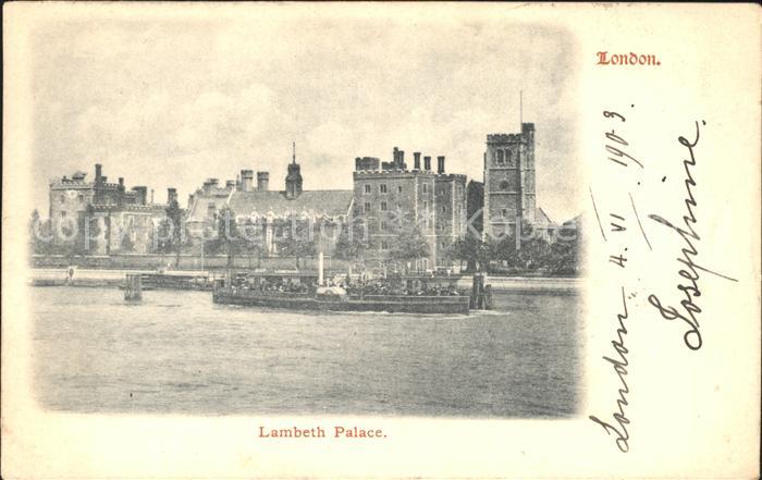 London Lambeth Palace Thames Boat
