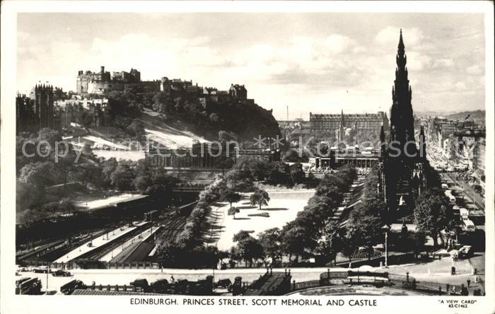 Edinburgh Scotland Princes Street Scott Memorial Castle