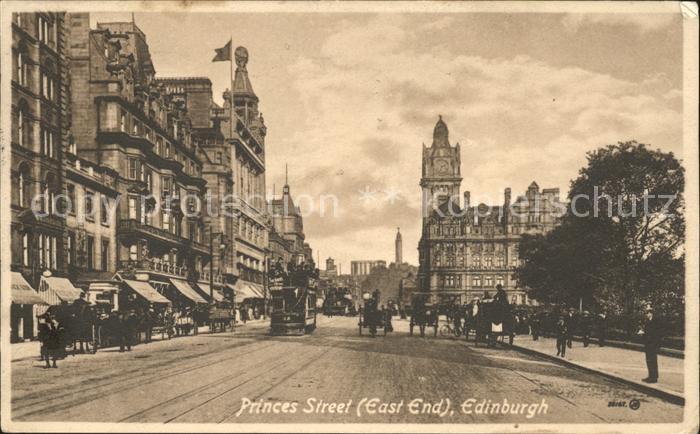 Edinburgh Scotland Princes Street East End Tram