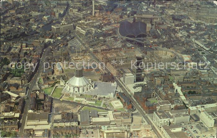 Liverpool Roman Catholic Cathedral aerial view