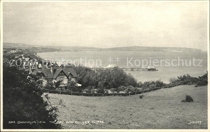Shanklin Panoramic view of Bay and Culver Cliffs
