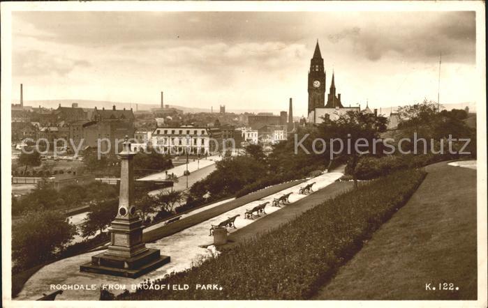 Rochdale Rochdale View from Broadfield Park Monument Church