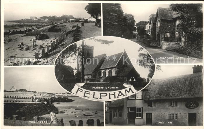 Felpham Arun Sands Vicarage Lane Rocks Fox Inn Church