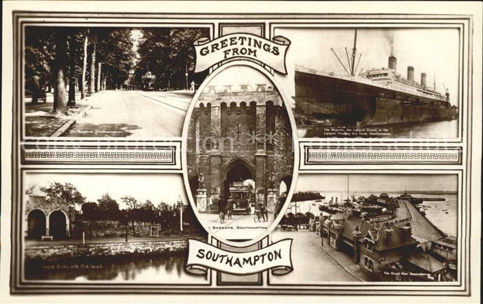 Southampton Avenue RMS Majestic Vessel Royal Pier Bargate Old Wall
