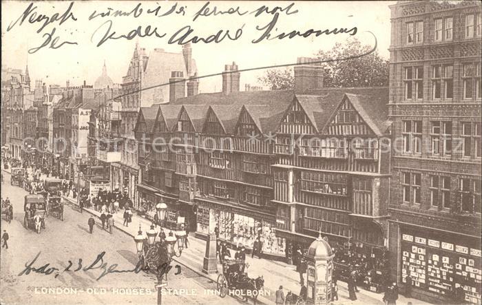 London Old Houses and Staple Inn Holborn