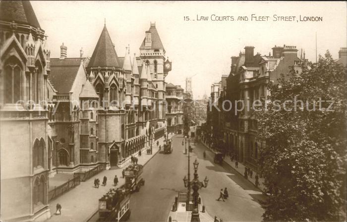 London Law Courts and Fleet Street