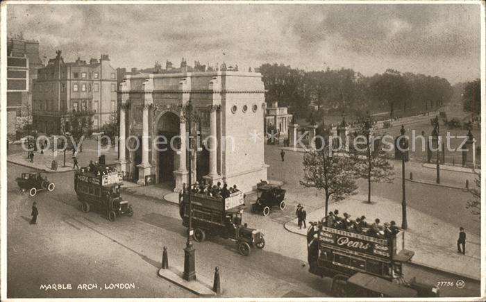 London Marble Arch Hyde Park Doppeldeckerbus