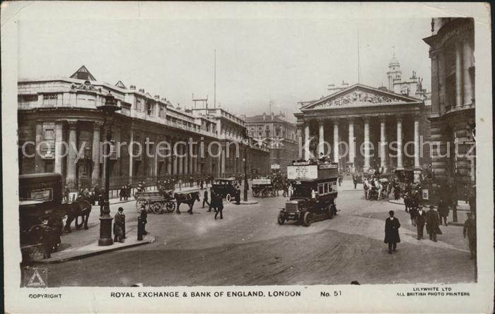 London Royal Exchange and Bank of England Doppeldeckerbus