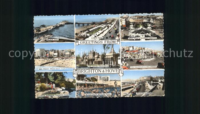 Brighton Hove Palace Pier King's Road Regency Street Aquarium Sea Front Rock Gar