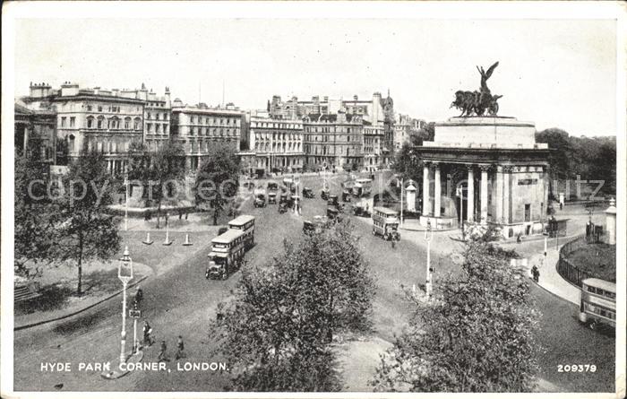 London Hyde Park Corner Wellington Arch Valentine's Post Card