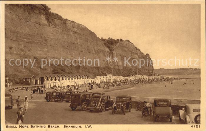Shanklin Small Hope Bathing Beach Cliffs Coast