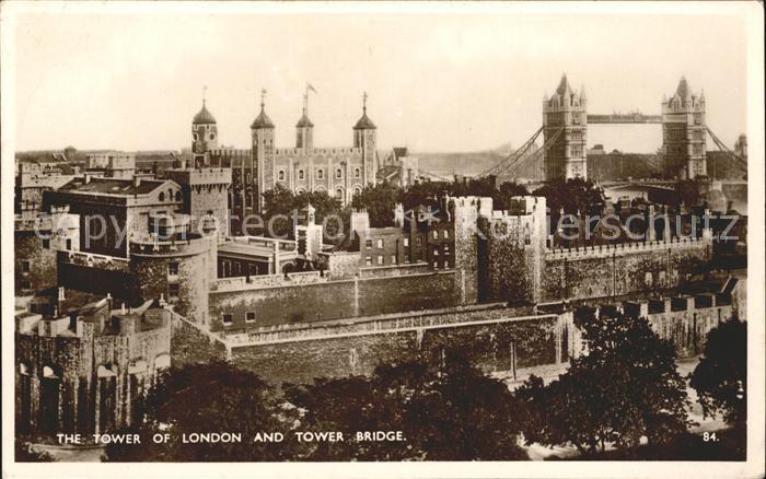 London Tower of London and Tower Bridge