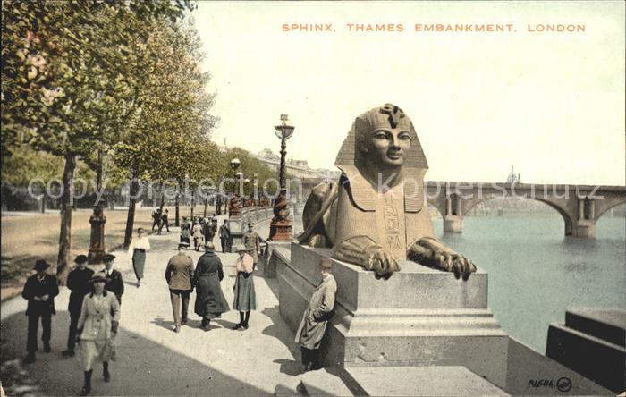 London Sphinx Thames Embankment Bridge