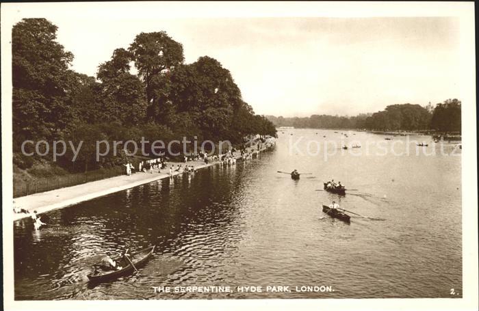 London The Serpentine Lake Hyde Park Ruderboot