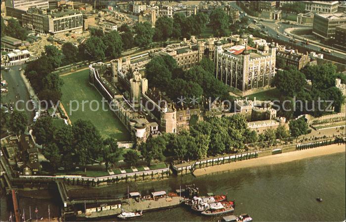 London Tower of London Thames aerial view