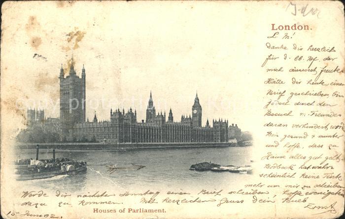 London Houses of Parliament Thames Steamer