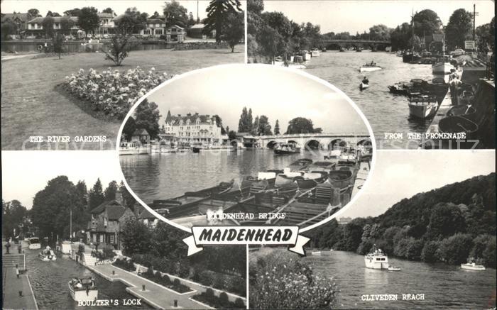 Maidenhead Riverside River Gardens Boulter's Lock Cliveden Reach Bridge