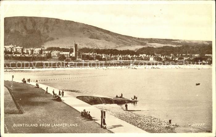 Burntisland Panoramic view from Lammerlaws Promenade Valentine's Post Card