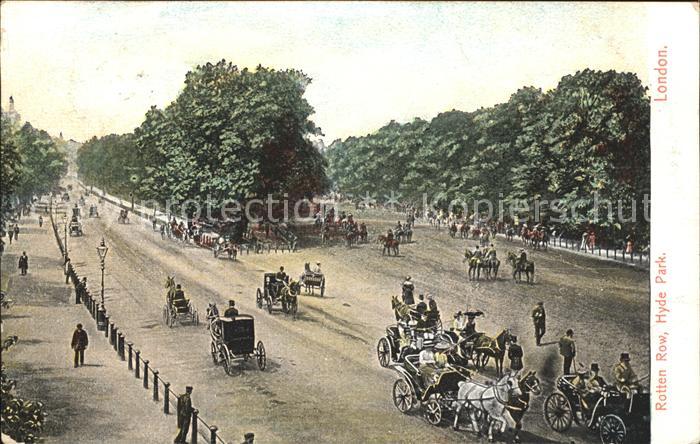 London Rotten Row Hyde Park Horses Pferdekutsche