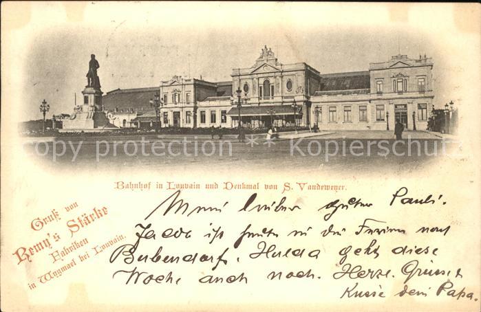 Louvain Flandre Bahnhof und Denkmal von S. Vandewener R