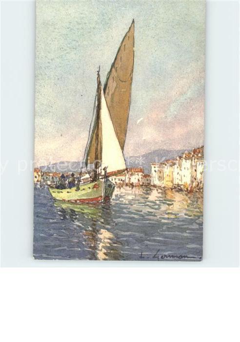 Segelboote Toulon Kuenstlerkarte