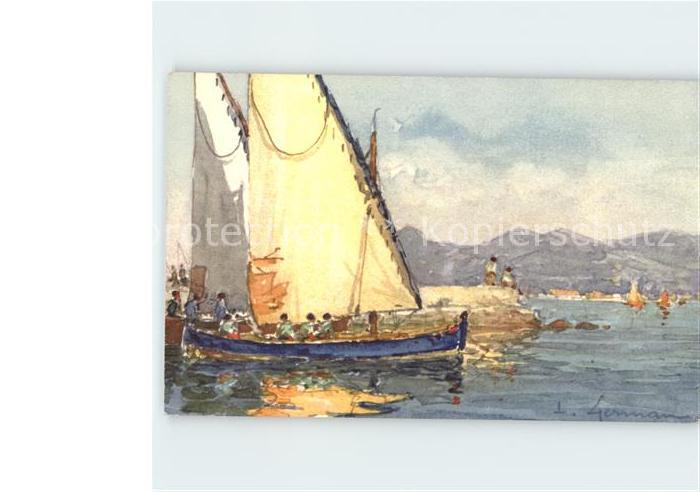 Segelboote Cannes Kuenstlerkarte