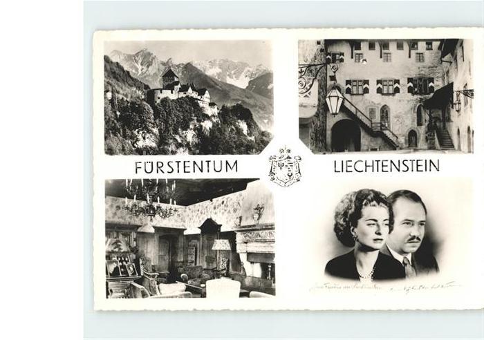 Adel Liechtenstein Fuerst Franz Josef II Fuerstin Cina Schloss Vaduz Hofeingang