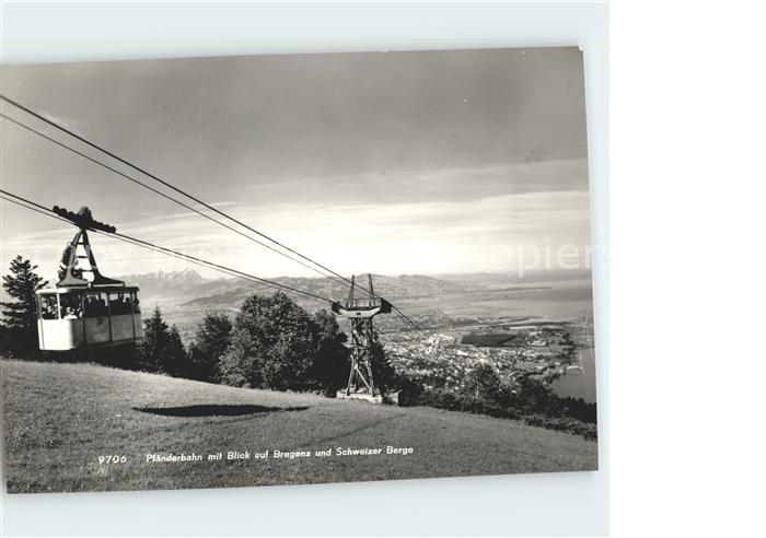 Seilbahn Pfaenderbahn Bregenz Schweizer Berge