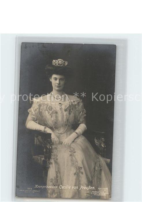 Adel Preussen Kronprinzessin Cecilie