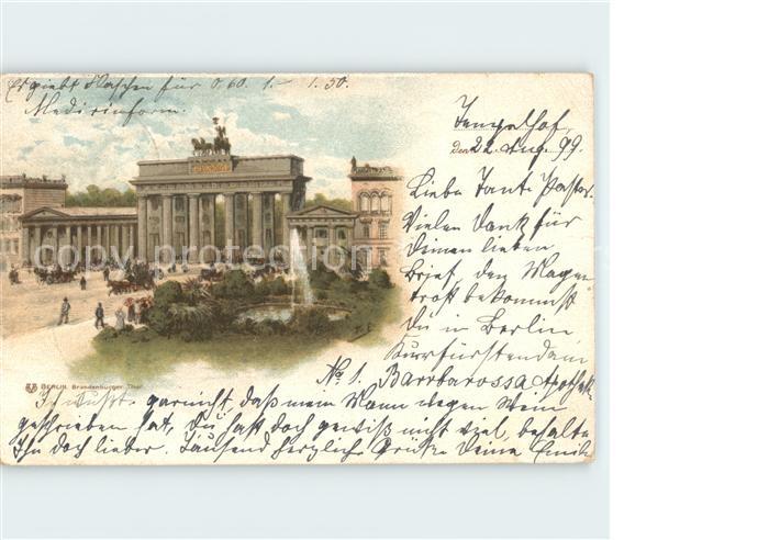 Brandenburgertor Berlin Litho