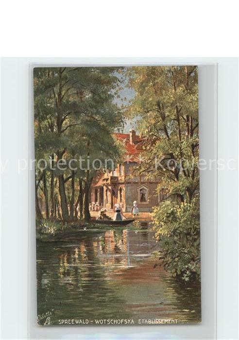 Verlag Tucks Oilette Nr. 705 B Spreewald Wotschofska Etablissement