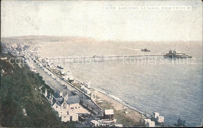 Sandown Isle of Wight General View Pier Beach