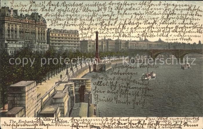 London Thames Embankment Woodbury Series No. 357