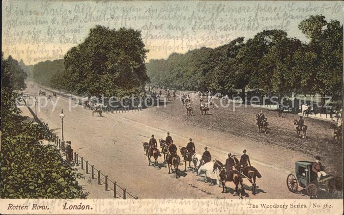 London Rotten Row Horses Hyde Park Woodbury Series No. 362