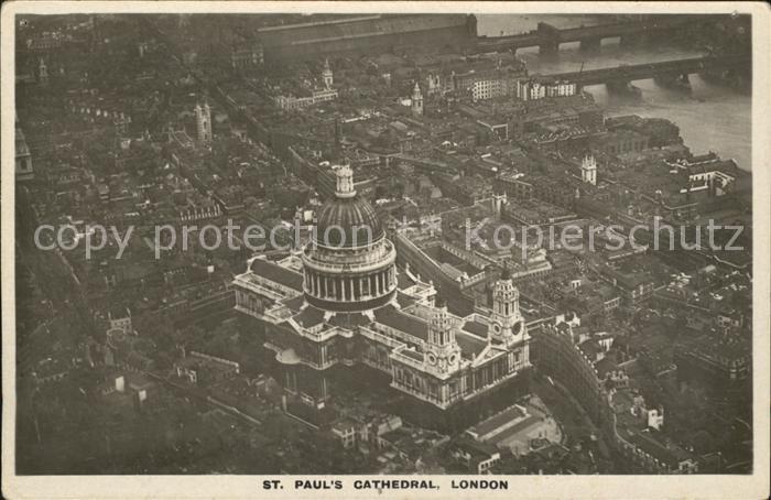 London St Paul's Cathedral aerial view