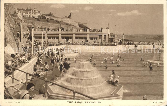 Plymouth  UK South West The Lido Pool Tuck's Post Card