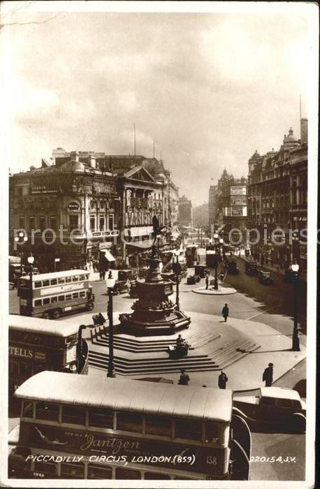 London Piccadilly Circus Monument Doppeldeckerbus