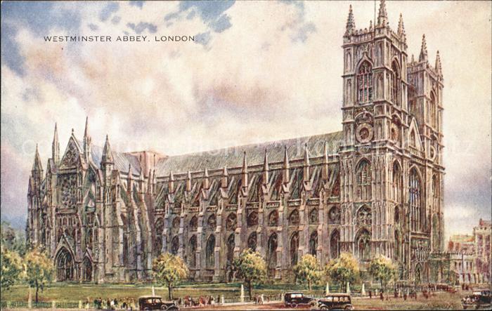 London Westminster Abbey History Valentine's Post Card