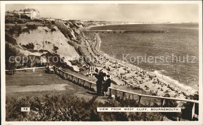 Bournemouth Panorama view from West Cliff Beach