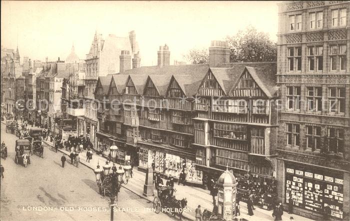 London Old Houses Staple Inn Holborn Kutschen
