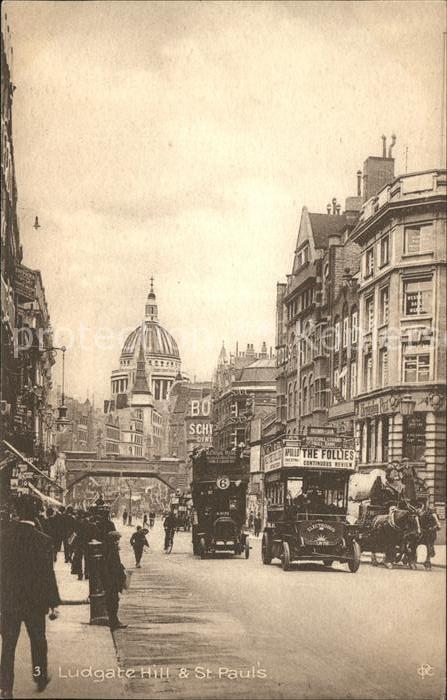 London Ludgate Hill and St Paul's Cathedral Bus