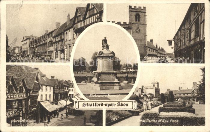 Stratford-Upon-Avon Shakespeare Memorial Hotel Guild Chapel Grammar School Garde